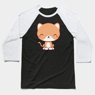 Kawaii Cute Kitten Cat Baseball T-Shirt